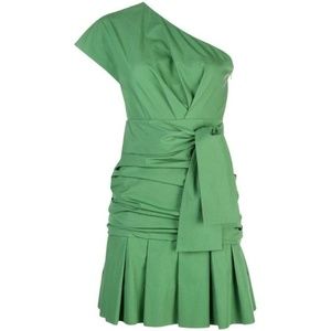 DEREK LAM 10 CROSBY One-Shoulder Gathered Dress